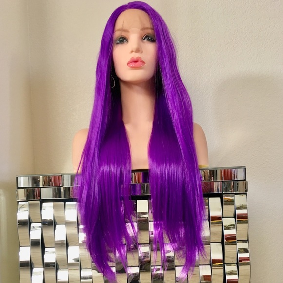 Accessories - Purple wig Swiss lace straight 26” Long heat ok
